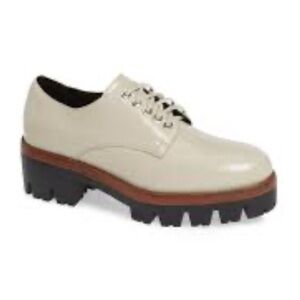 Jeffrey Campbell —-NWOB off white leather Oxford. Size 8.5